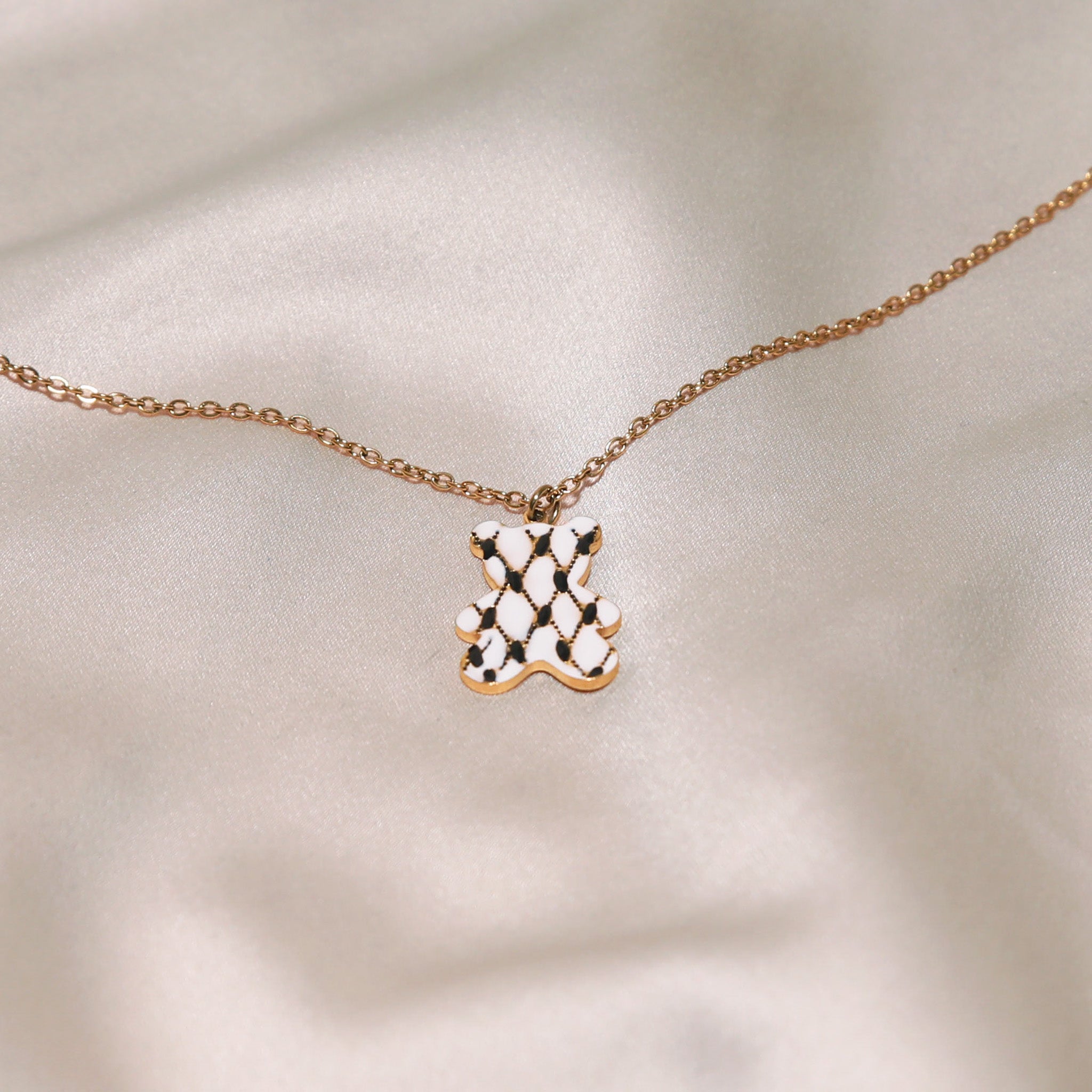 Kufiya Bear Necklace